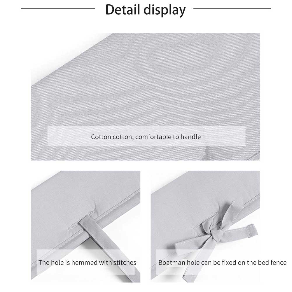 3 Stks/set Universal Home Slaapkamer Kauwen Ademend Babybedje Bumper Protector Microfiber Gids Cover Installeren