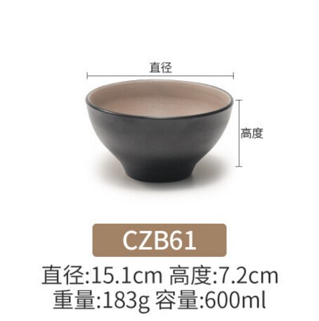 Miamine bol à soupe en bambou japonais, bol à soupe en plastique bol à nouilles restaurant ramen commercial: 9