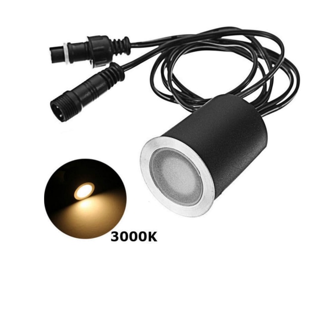12V LED Deck Licht Set IP67 Wasserdicht Unterirdischen Lampe Outdoor-landschaft Beleuchtung EU UNS UK für Hof Garten Pathway treppen Terrasse: 1PCS Warm White / 1pc No Plug