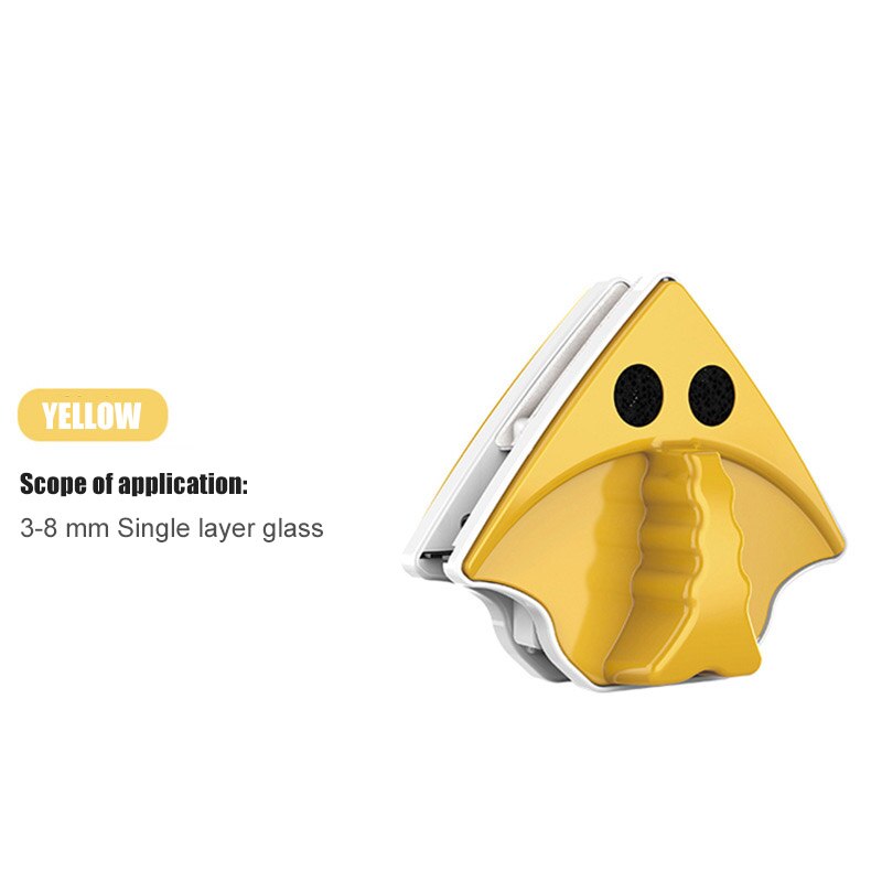 Yorede dobbeltsides glasvisker magnetisk børste til vask af vinduer magnetisk rengøringsbørste vask vinduesmagneter hjem rengøringsværktøj: 3-8mm gule