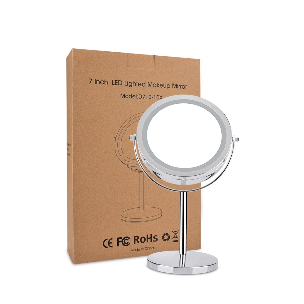 RU Warehouse makeup mirror with led light 1X 10X M... – Grandado