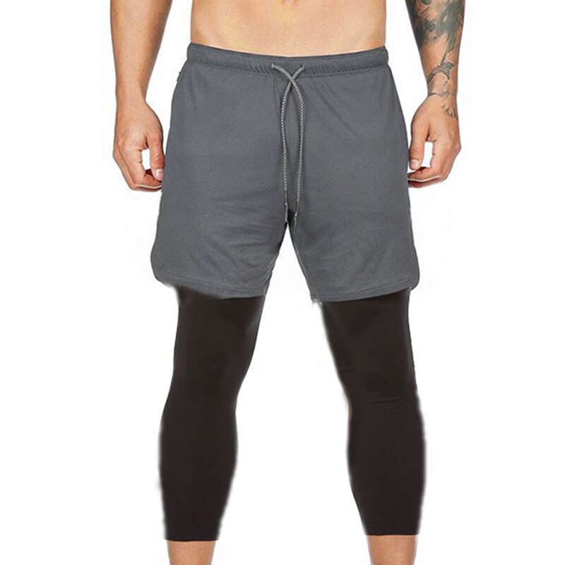 Gym Mannen Fitness Training Oefening Broek Zakken Training Broek Workout Atletische Voetbal Gym Broek Mannen Joggingbroek: L / gray