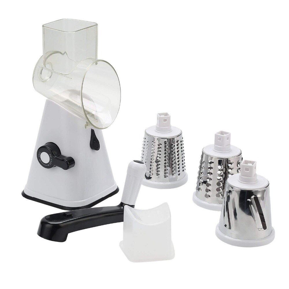 3 in 1 Multifunktionale Rotary Mandoline Slicer, Gemüse Cutter slicer &amp; schredder, Veggie Spiralizer, Mutter Schredder, veggie cutter