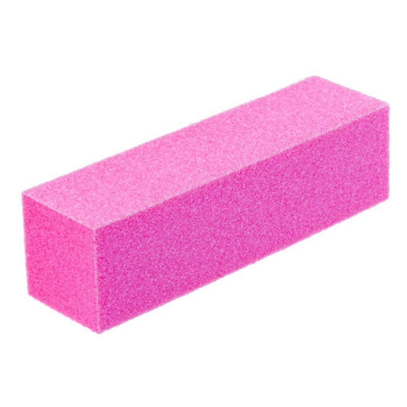 7 -farvet svamp neglefil buffer polering slibeklods neglekunst gør-det-selv-negle manicure pedicure neglefil: Lyserød