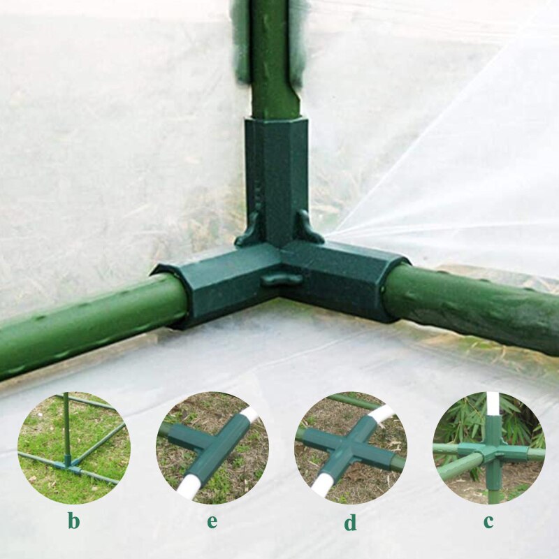 Joints en PVC 16MM 5 pièces Support Stable pour serre robuste cadre en plastique connecteur de construction polyvalent fournitures de jardin
