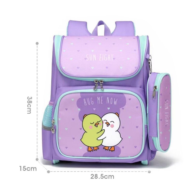 SUN otto Unicorn Girl School Bags borsa per libri ortopedica per bambini spazio in Nylon impermeabile 3D: Violet