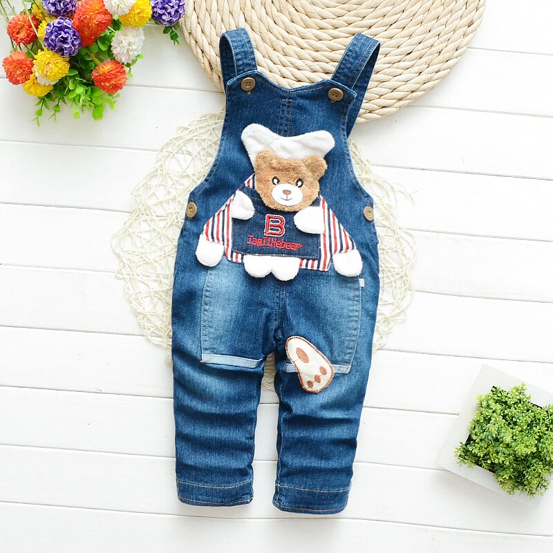 IENENS Baby Kleinkind Jeans Overalls Mädchen Denim Overalls Kinder Casual Latzhose Herbst Kinder Cartoon Tragen Lange Hosen 0-4Y