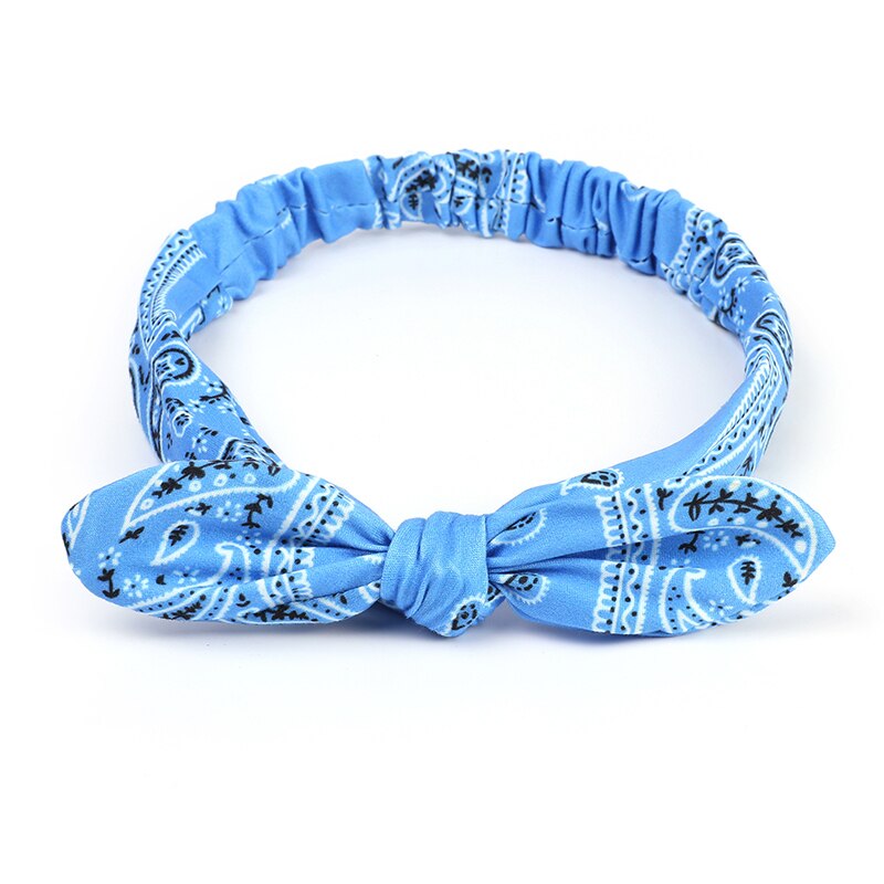 Bandeau élastique à nœud croisé pour femmes, style Boho, imprimé doux et solide, style Vintage, Turban, bandana, accessoires pour cheveux: S2-3