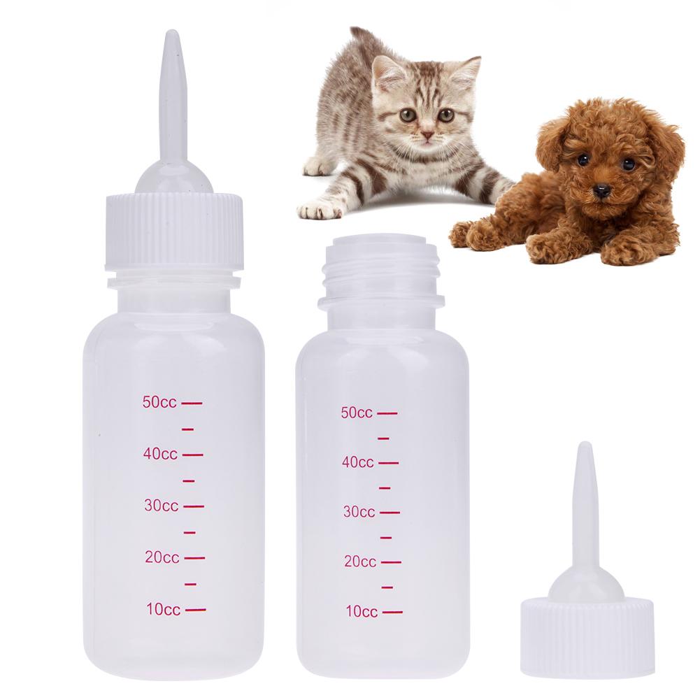Huisdier Babyvoeding Fles 50Ml Puppy Kitten Verpleging Water Melk Feeder Dier Hond Kat Baby Pasgeboren Voeden Hond Kat drinken Fles
