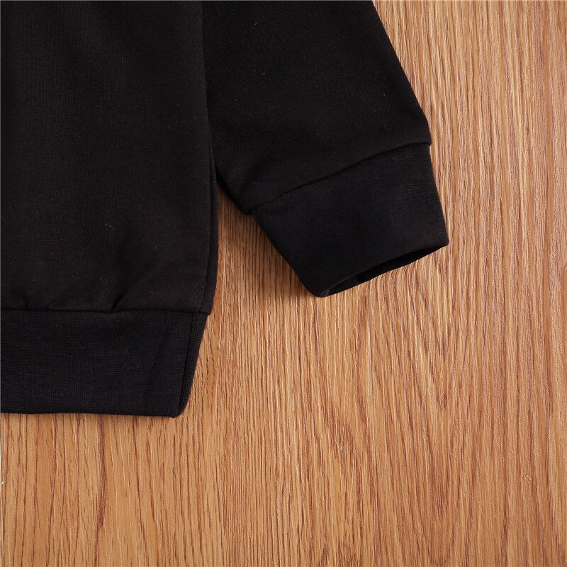 dziecko dziewczynka szczyt, jesienna koszula, okrągły dekolt z długim rękawem zwykły elastyczny mankiet brzeg wiatroszczelne ciepłe litery bluzka