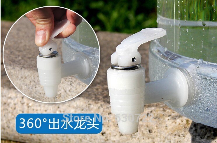 Dani Zhang 10L Food PC material Hand-held plastic mineral water buckets Outdoor drinking bucket has Faucet 26.5x34cm