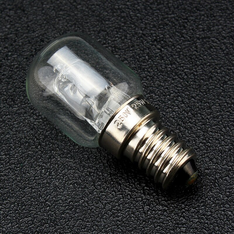 Bombilla de alta temperatura de 500 grados centígrados, 25W, E14, para horno microondas, lámpara de filamento de tungsteno, AC110-250V