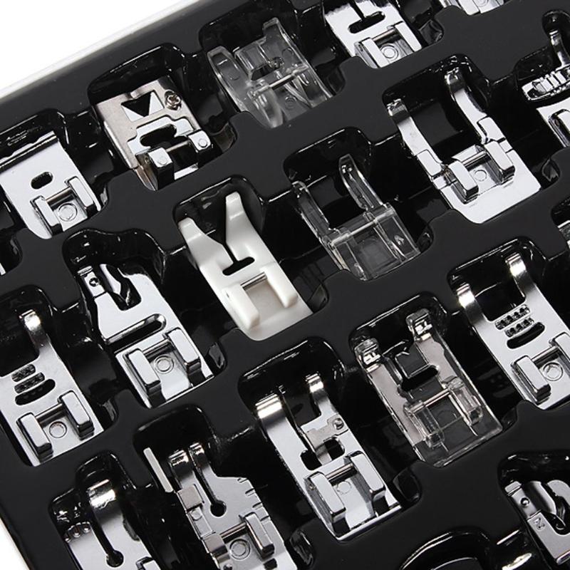 32Pcs Mini Naaimachine Presser Voet Voeten Voor Brother Singer Naaivoeten Vlechten Blind Stitch Stopnaald Set Accessoires