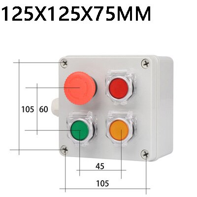 Indoor and outdoor button box Emergency stop start switch Power reset alarm iron door elevator motor Electrical control box: green
