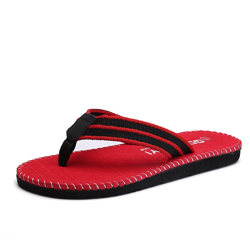 Herr flip flops bad strand sandaler tofflor för män lägenheter halkfria vattenskor inomhus & utomhus herr sandaler: Röd / 8