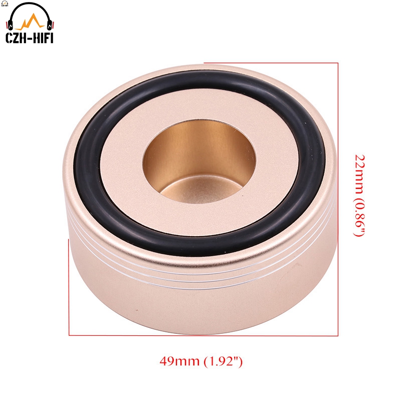 1Pc 49Mm Cnc Gefreesd Massief Aluminium Voeten Standaard Mat Pad Voor Audio Versterker Dac Radio Speaker Draaitafel Gitaarkast: green