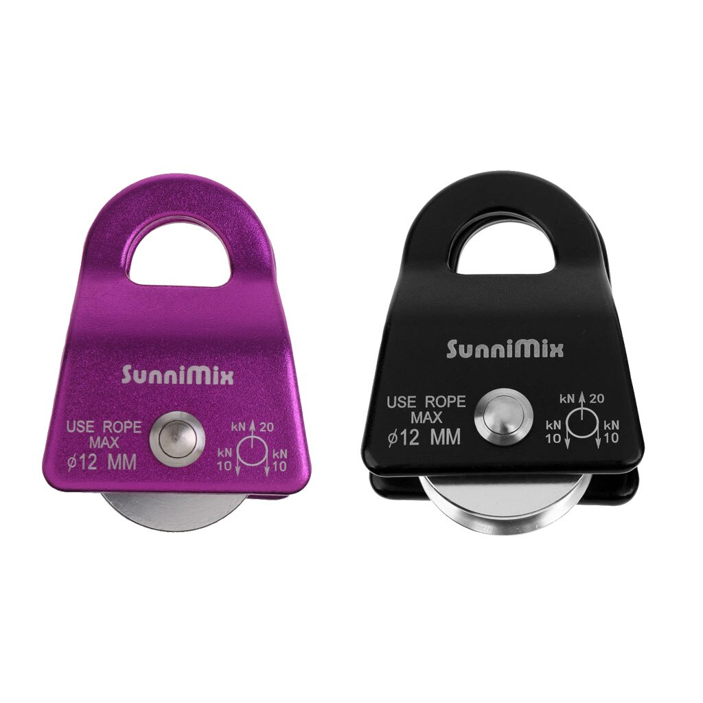 20KN General Purpose Mobile Pulley for Rock Tree Climbing Rigging Lifting