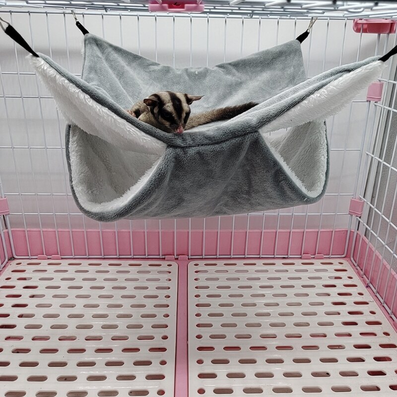 Guinea Schwein Versteck Hamster Hängenden Schaukel Warme Plüsch Hängematten KäFeige Spielzeug für Kleine Ebene Papagei Ratte Chinchilla Fliegen und Eichhörnchen