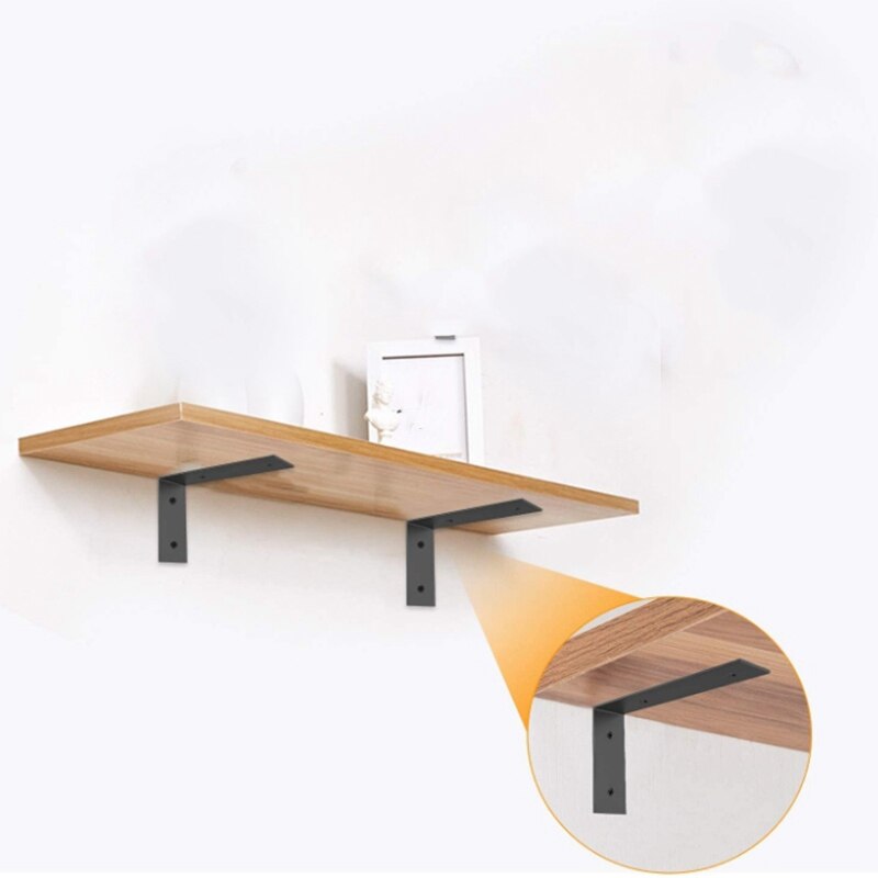 Kątownik kątowy w kształcie litery L, metalowe uchwyty na półki o dużej wytrzymałości na półki kątownik, 2 opakowania 4 otwory