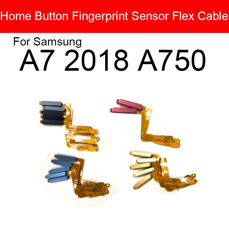 Home Button Flex Lint Voor Samsung Galaxy A7 A750 Menu Sleutel Vingerafdrukherkenning Sensor Flex Kabel Vervangende Onderdelen