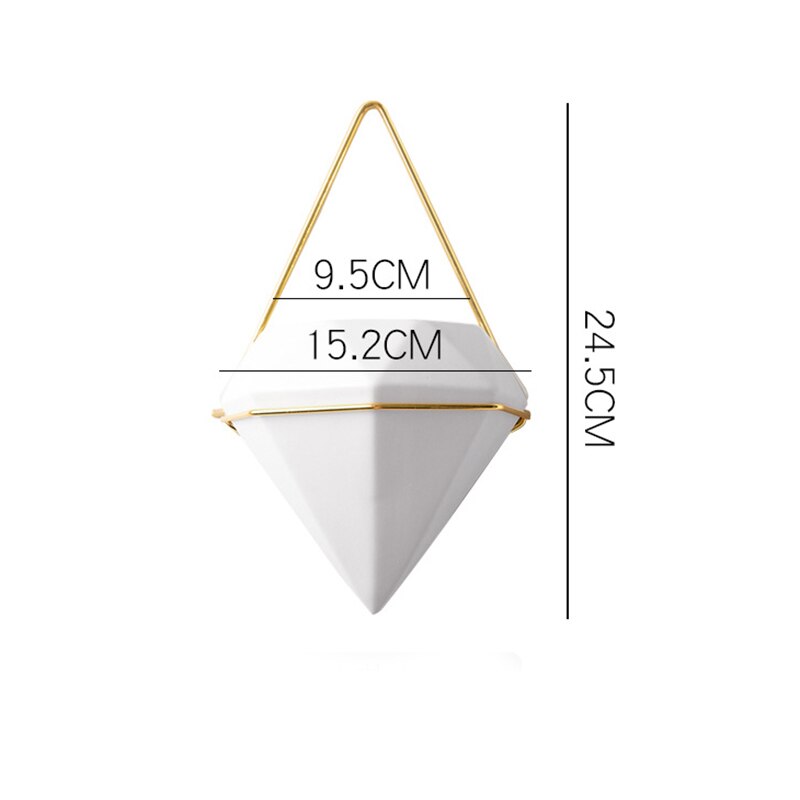 Succulente bloempothouder decoratief met touw hangende plantenbak muur wit praktisch modern keramiek -35: Blauw