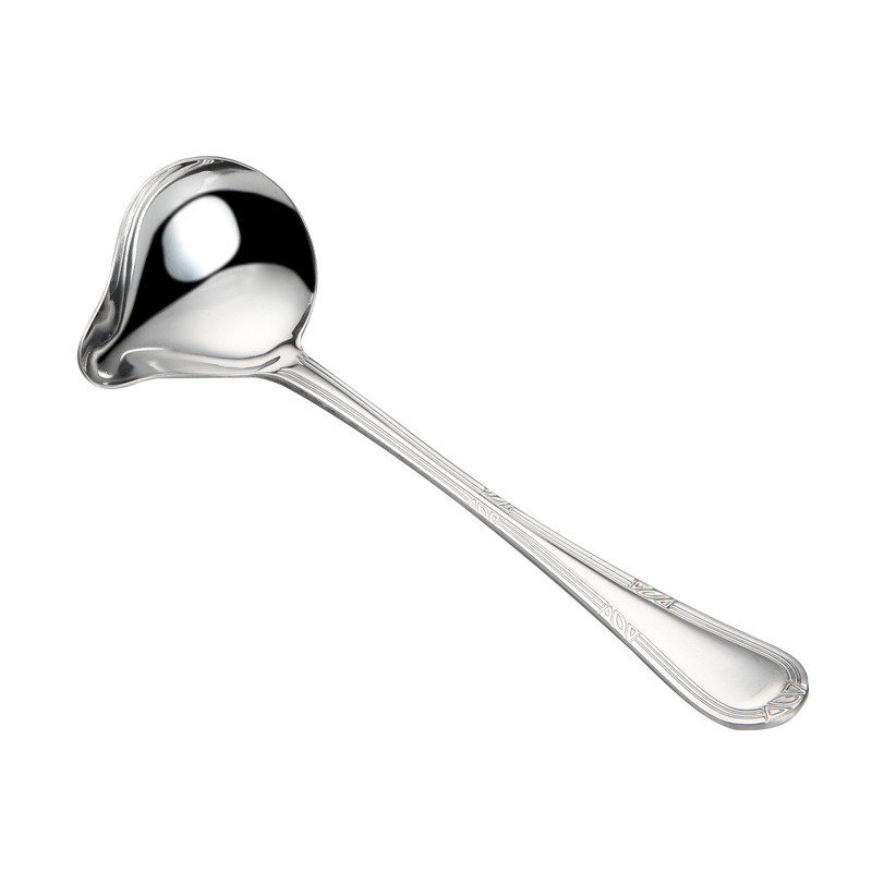 Cuillère à Sauce à soupe en acier inoxydable, petite louche à soupe, cuillère de service créative, cuillère à Sauce au bouillie, couverts délicats, 1 pièces