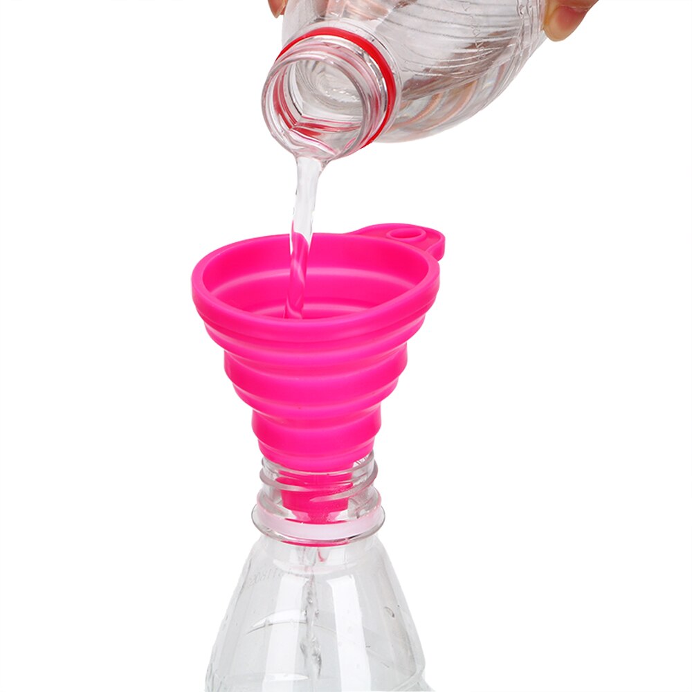 Mini embudos plegables de silicona para cocina, utensilios portátiles de cocina, embudo plegable