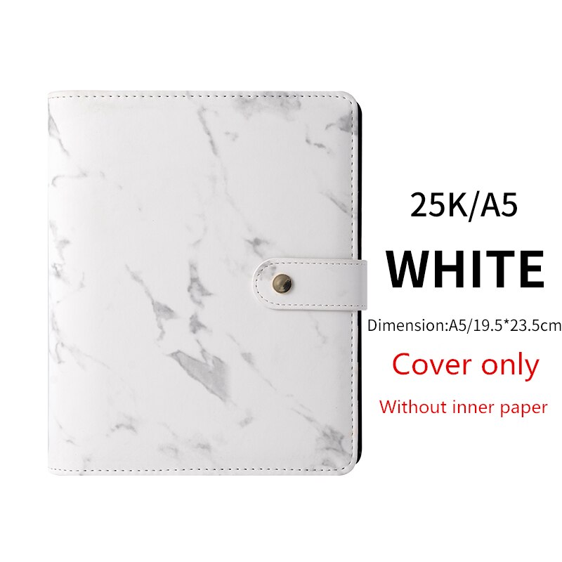 Black Rings Notebook Hardcover A5 Black Ring Binder Stone Journals Plan... – Grandado