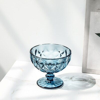 Ins Restaurant Cocktail Wine Glass Cup Goblet Ice Cream Yogurt Goblet Pudding Dessert Dish High Bowl Cake Snack Container