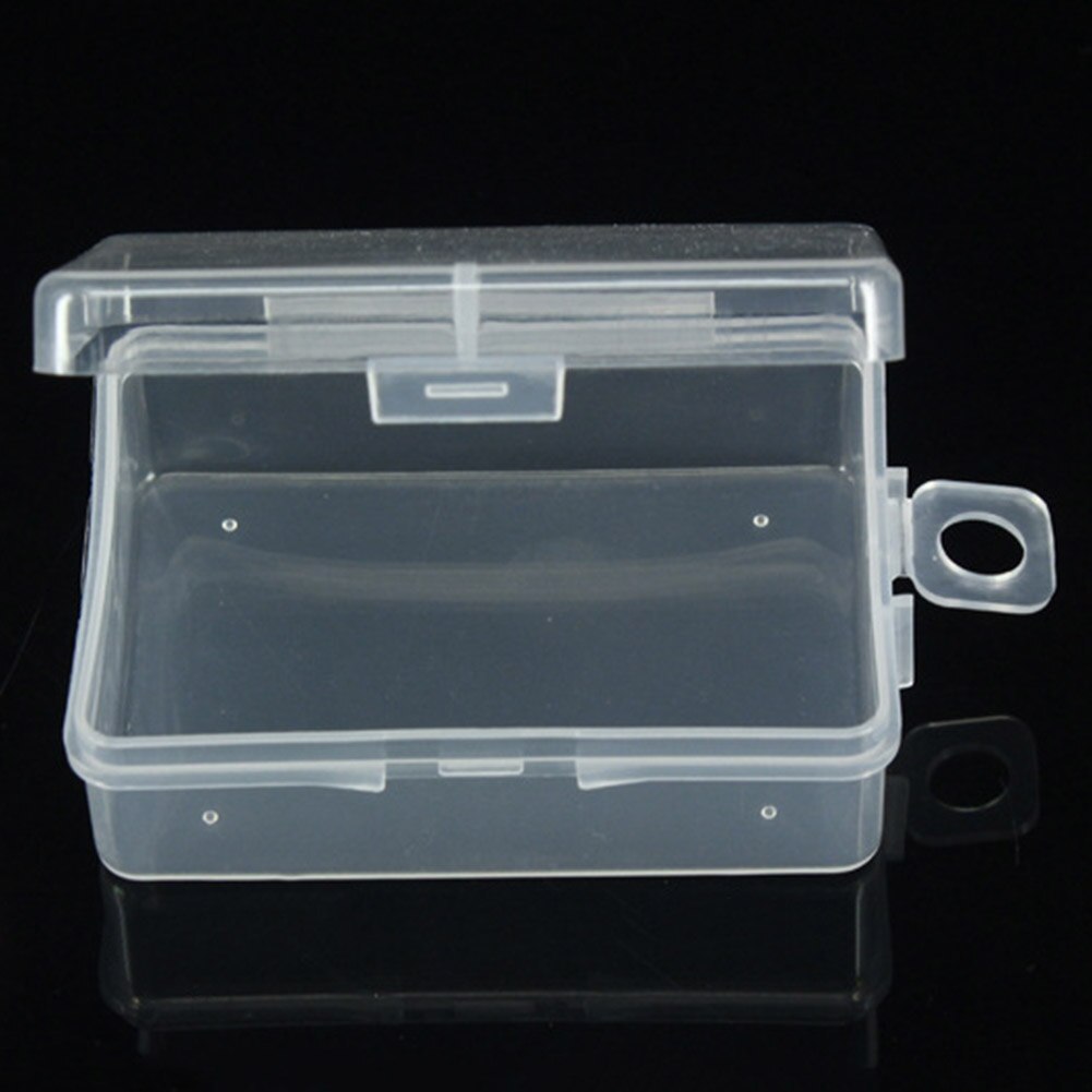 1Pc Practical Clear Plastic Transparent Storage Box Debris Collect Container Case With Lid Hanging Hole Portable Storage Box