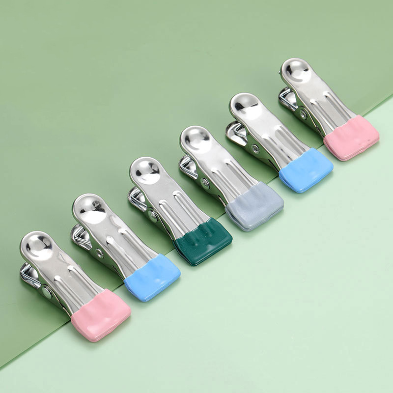 10 Stück Wäscheklammern aus Edelstahl ohne Spuren, Haken, KleiderbüGel, Wäscheklammern, Socken, Hängeclip, für Zuhause, Schrank, Bettlakenhalter