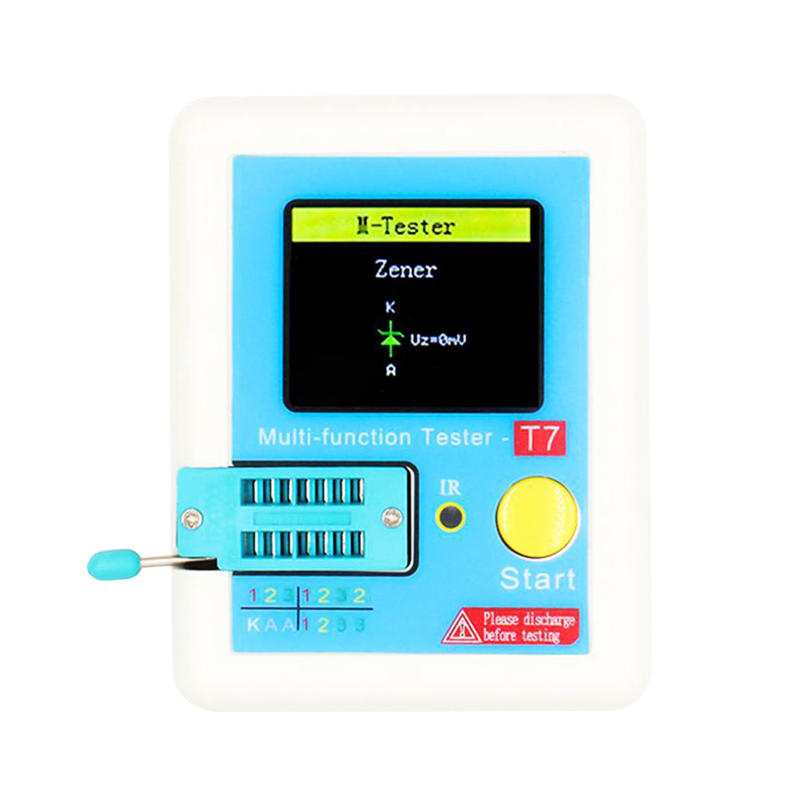 Transistor Tester TFT for Diode Triode Capacitance Meter LCR ESR Meter NPN PNP MOSFET IR Multifunction LCD Display Checker