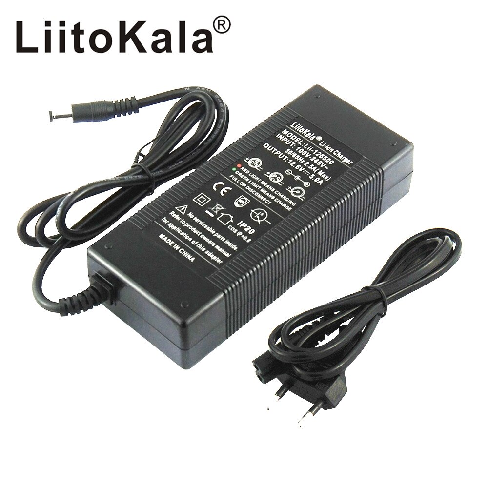 LiitoKala 3S 12.6V 5A Charger Power Supply Adapter 12V lithium Battery pack Li-ion batterites EU/US/AU/UK AC DC plug Converter