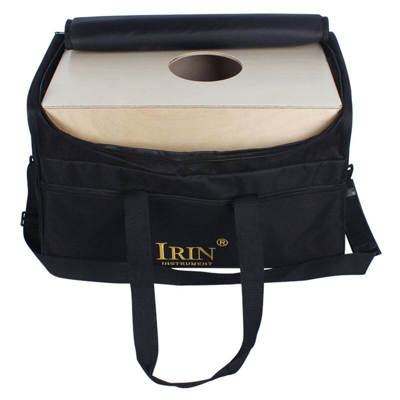 JHD IRIN Standard Adult Cajon Box Drum Bag Backpack Case 600D Cloth 5MM Cotton Padding with Carry Handle Shoulder Strap