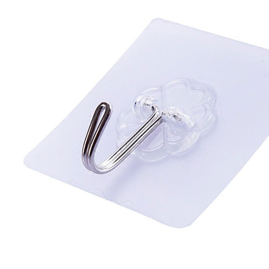 6/10 stuks klevende haken keuken wandhanger transparant verwijderbare klevende hanger herbruikbare wandhaken