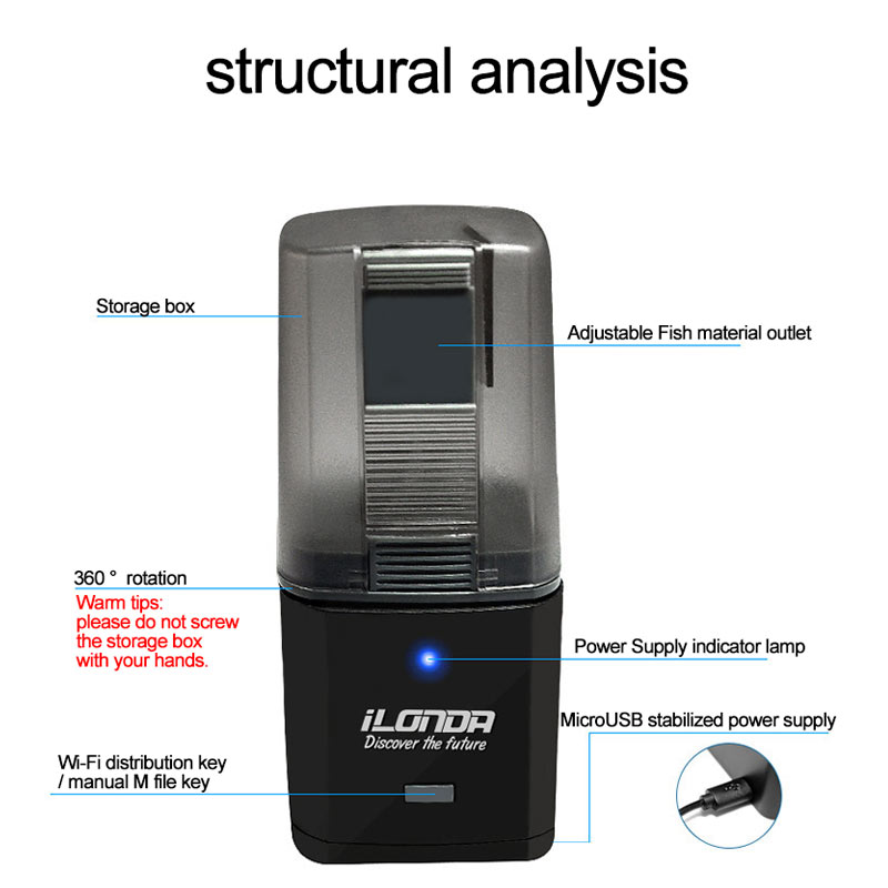 Wifi Wireless Intelligent Remote Control Fish Tank Food Dispenser Aquarium Fish Feeder