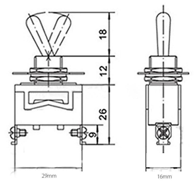 5Pc/SET Waterproof Toggle Flick Switch 12V ON/OFF Car Dash Light Metal 12 V SPST with Waterproof Boot spst Rocker Switch
