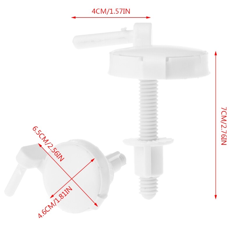 2 stk plast toiletsæde skruer fastgørelse passer til toiletsæder hængsler reparationsværktøjer