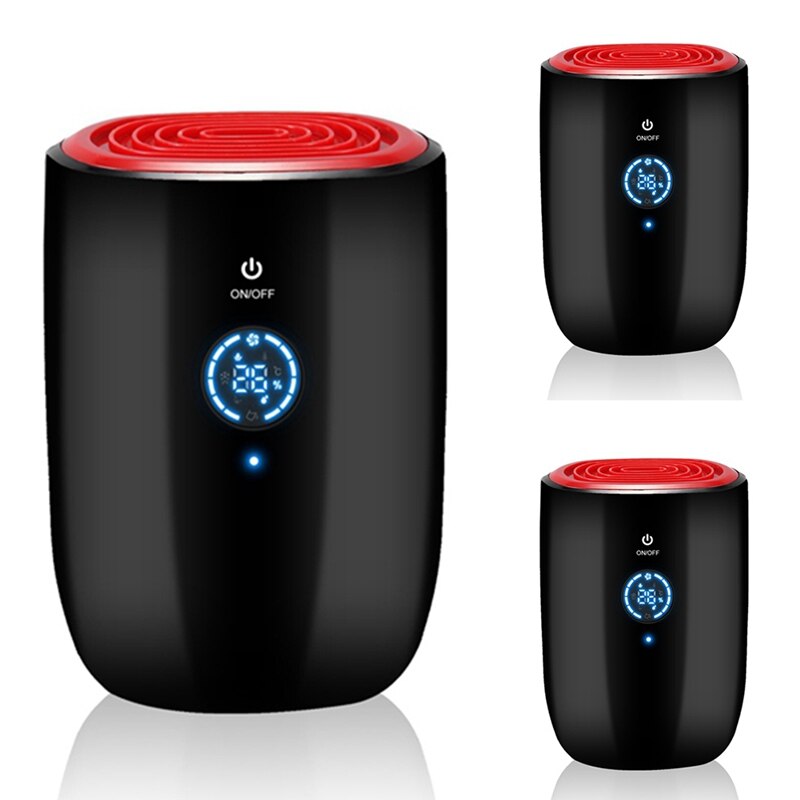 LCD Electric Mini Air Dehumidifier 800Ml Portable Air Purifier Machine Automatic Power-Off Defrost for Home