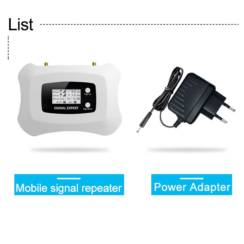 Smart LCD Display CDMA 850mhz Mobile Phone Signal Repeater 850 Mhz 3G UMTS Cellular Signal Booster Amplifier Antenna 70dB Gain