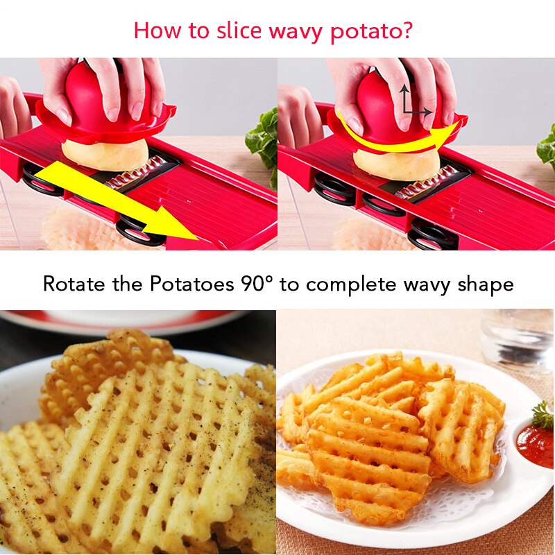 Manual Vegetable Cutter Shredder Cabbage Mandoline Potato Spiral Grater Multi Salad Spinner Food Chopper Kitchen Accessories