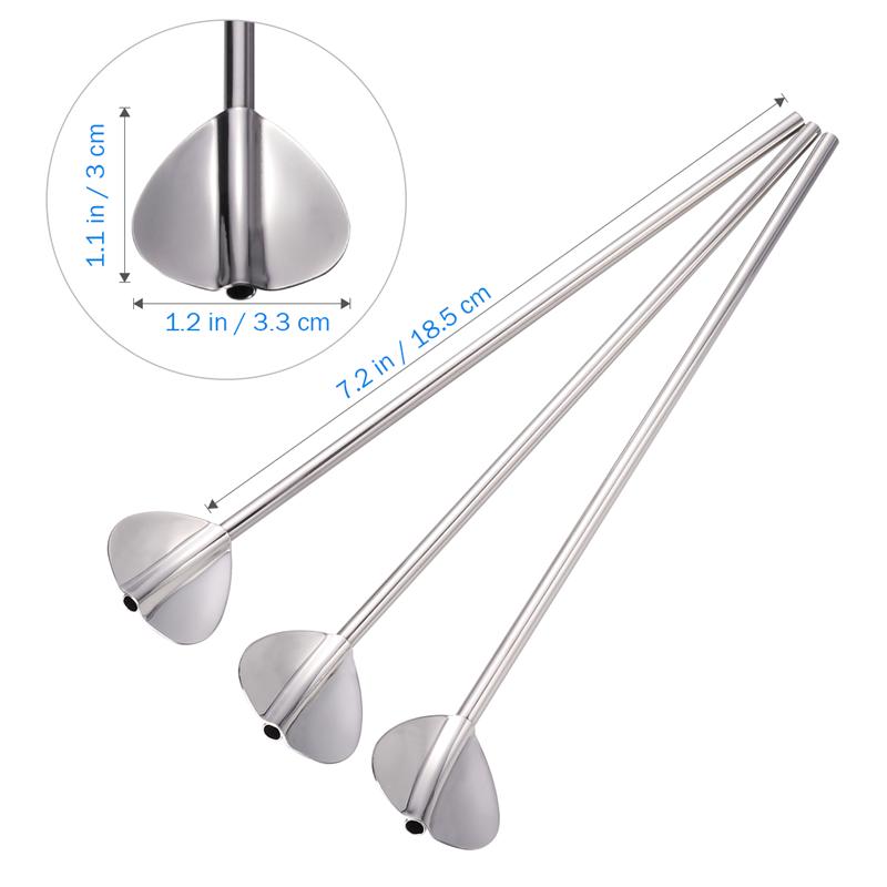 6 st hjärtformade halmskedar hållbara återanvändbara tvättbara sugrör i rostfritt stål cocktailskedar set för dessertbutiken hemmafest