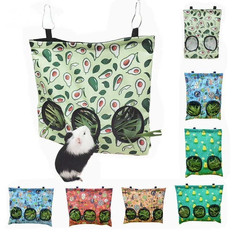 Hooizak Hangende Zakje Feeder Houder Voeding Dispenser Container Voor Konijn Cavia Kleine Dieren Huisdier Konijn Kooi Accessoires