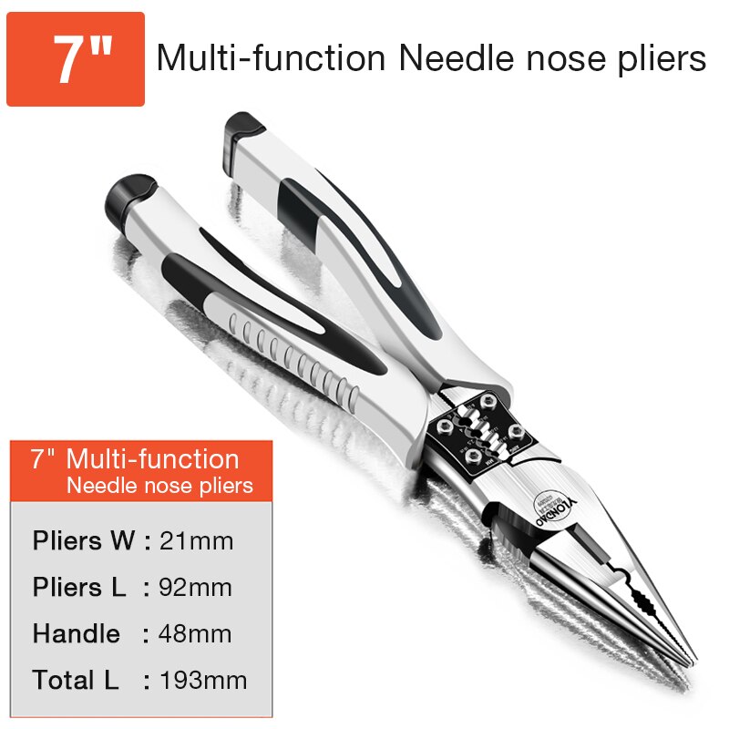 Multifunctional Cutting Pliers, Industrial-grade Bolt Vise, Electrician Clamping Winding Cutting Household Maintenance Tool: 7 INCH  B