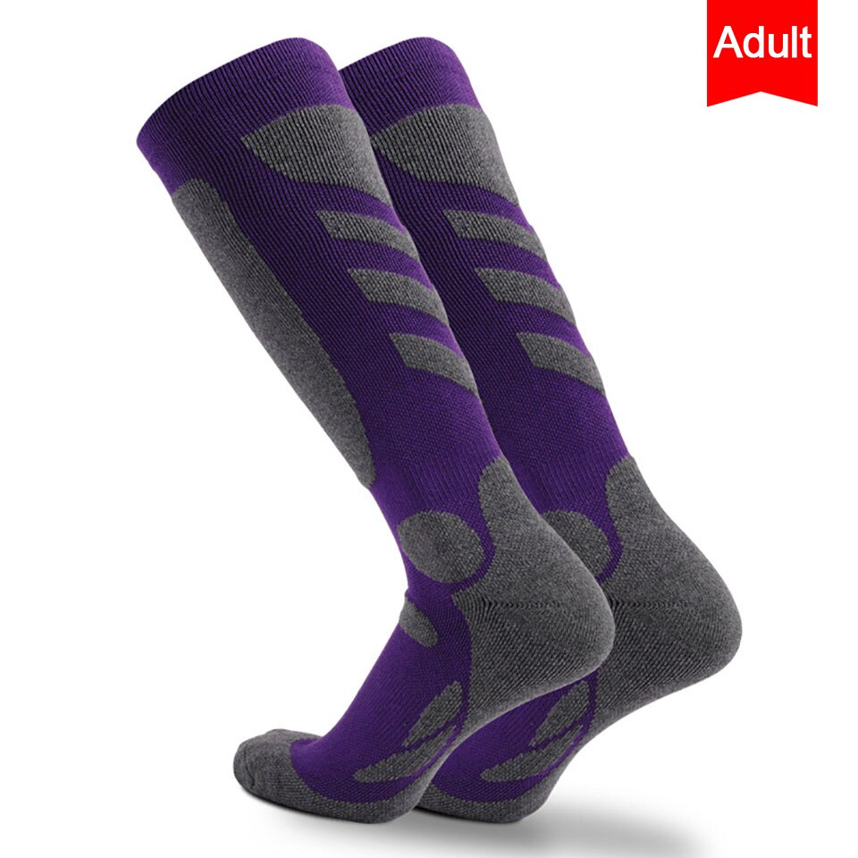 Loogdeel calze da sci invernali a tubo lungo asciugamano addensato fondo assorbimento del sudore calore calze da alpinismo calze sportive all'aperto: 01 / M(35-38)