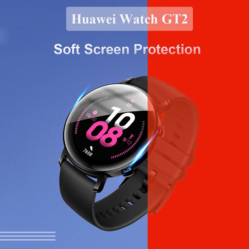 Film Voor Huawei Horloge Gt 2 42Mm 46Mm Screen Protector Gt 2e Tpu Glas Voor GT2/GT2e gebogen Krasbestendig Beschermende Accessoires
