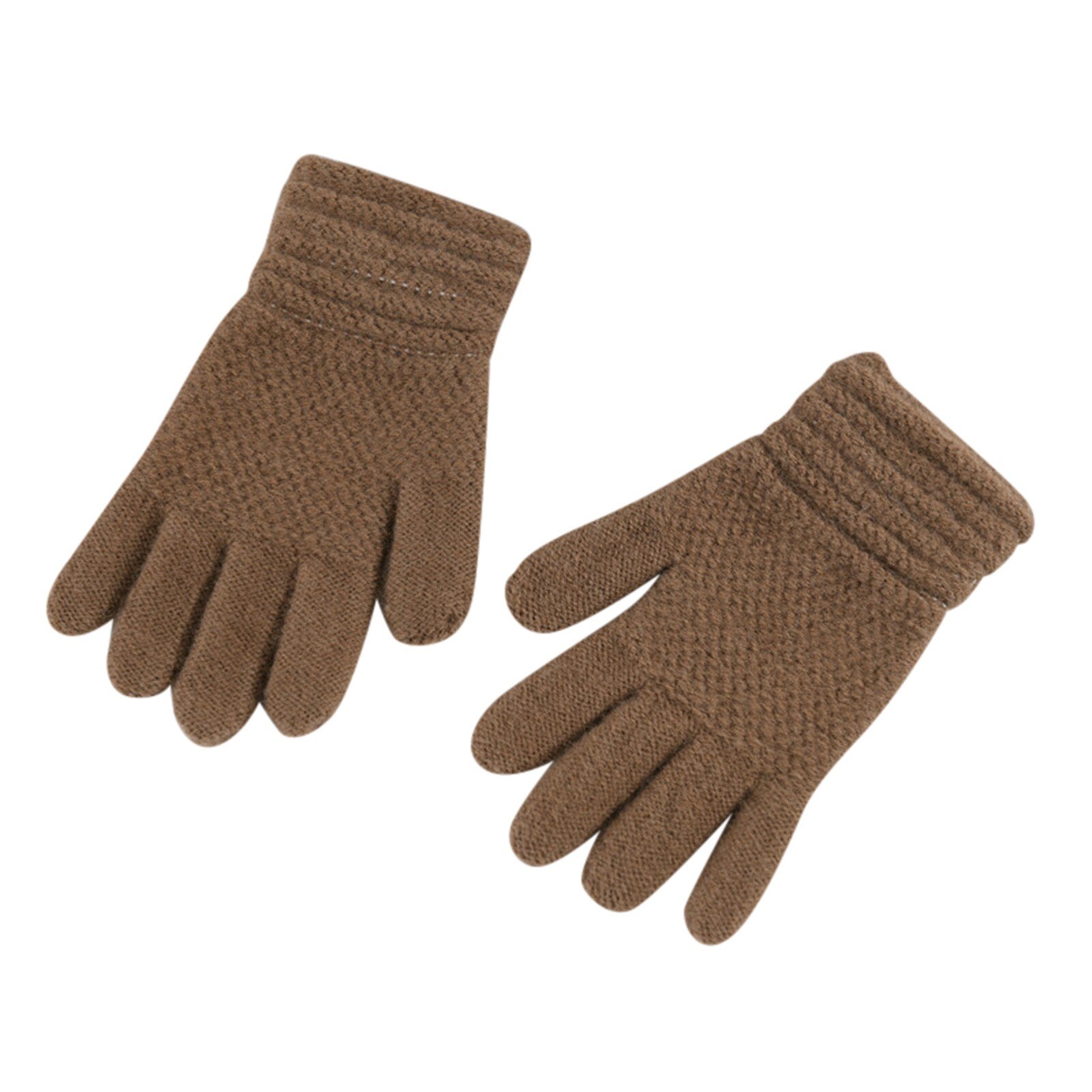 Kinderen Kids Winter Warm Thicken Handschoenen Effen Gebreide Flip Vinger Wanten Handschoenen Voor Kinderen Peuter Kids Gebreide Volledige Vinger