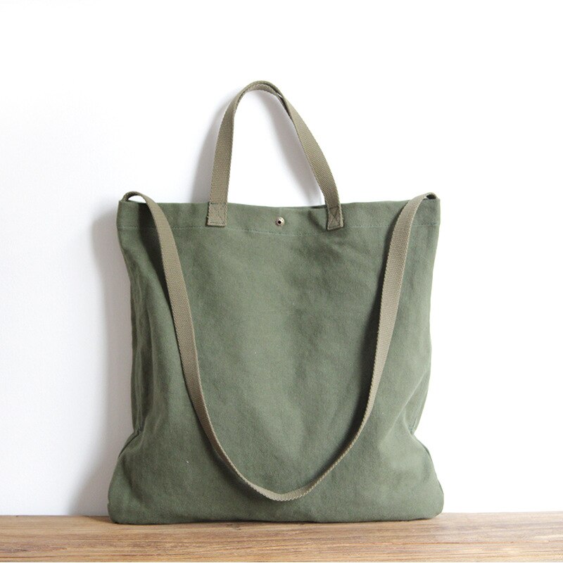 Casual Canvas Draagtas Vrouwen Leisure Stof Messenger Bag Vrouwelijke Eenvoudig Draagbare Top-Handvat Schoudertas tas: green