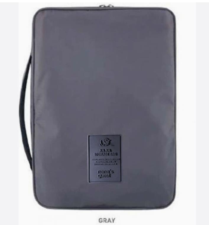 Overhemdtas voor buiten, stropdastas, multifunctionele opbergtas voor zakenreizen, handtas voor het organiseren van kleding: Grijs