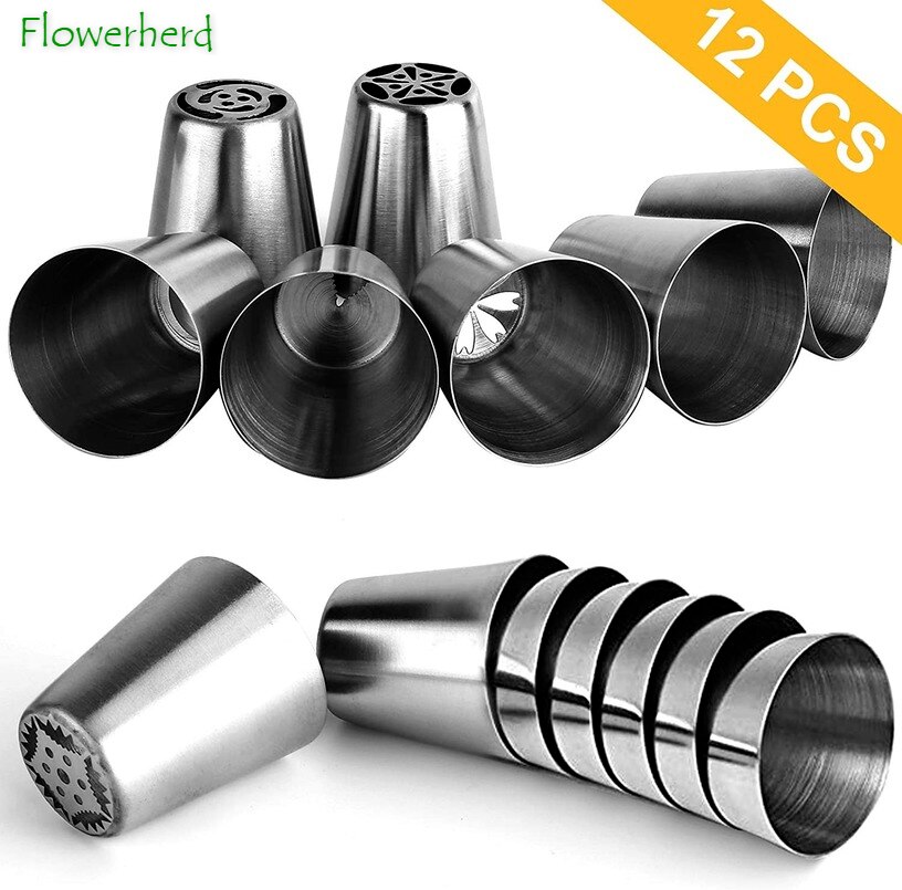 27 Pcs Russische Piping Tips Set 12 Bloem Frosting Tip Nozzles Icing Tips Cake Decorating Tips Kit Bakken Levert Cookie cupcake